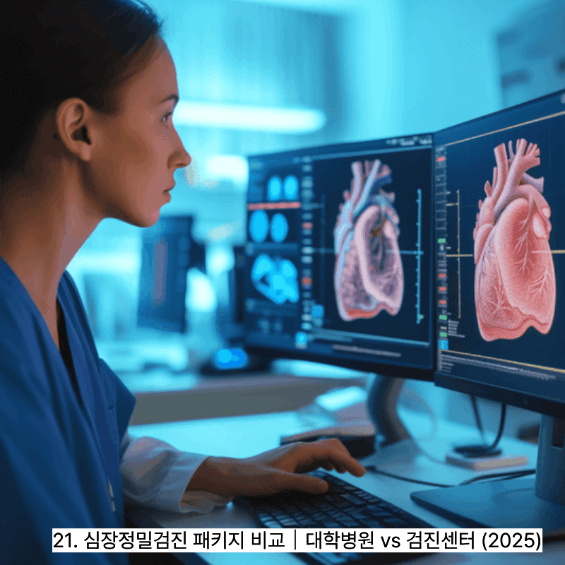 21. 심장정밀검진 패키지 비교｜대학병원 vs 검진센터 (2025)