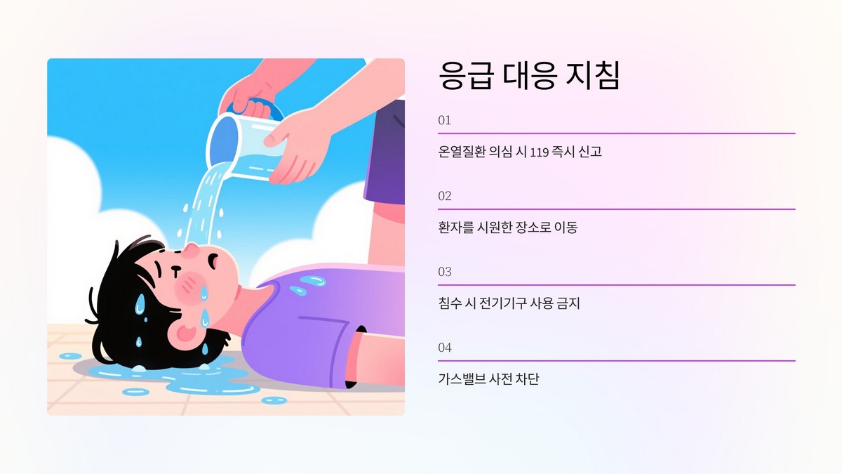 정부 권장 응급 대응 요령
