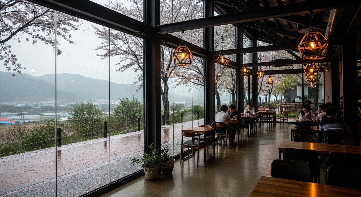 비 오는 날 더 간절해지는 봄의 운치