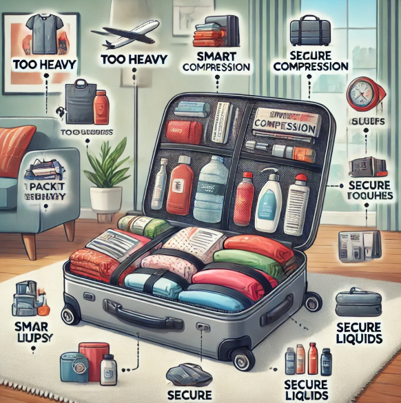 여행가방 짐싸기 사진