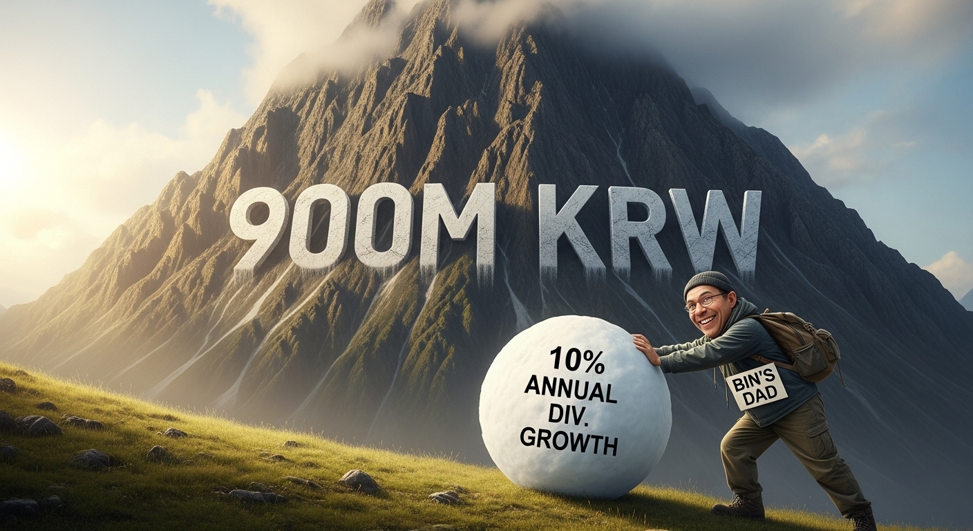 '9억'이라는 거대한 산 앞에서 '연 10% 배당 성장'이라는 작은 스노우볼을 굴리기 시작하는 투자자(빈이아빠)