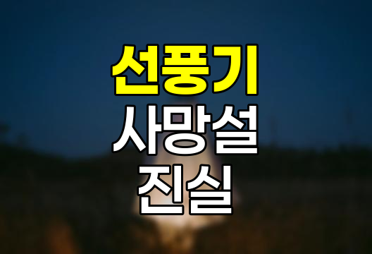선풍기 사망설의 진실과 허구