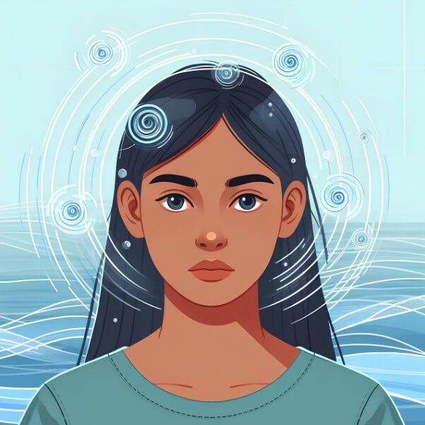 두통으로 아픈 여성