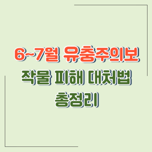6~7월 시골집 유충의 정체는? 농작물 피해와 대처법 총정리