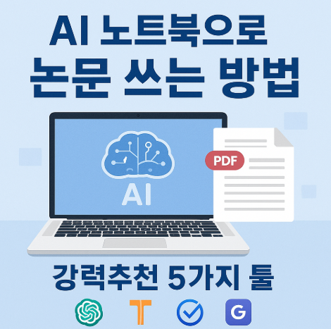 AI 노트북으로 논문 쓰는 방법, 강력추천 5가지 툴