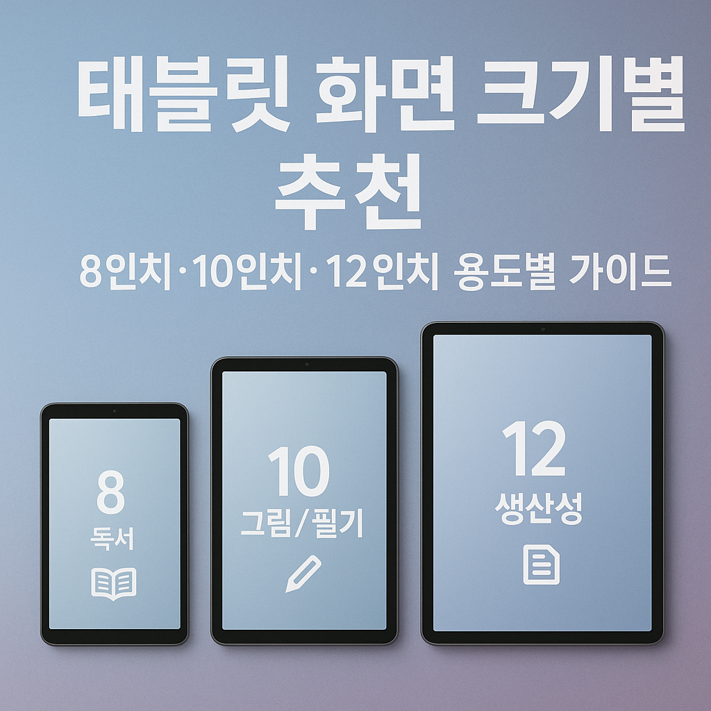 태블릿 화면 크기별 추천