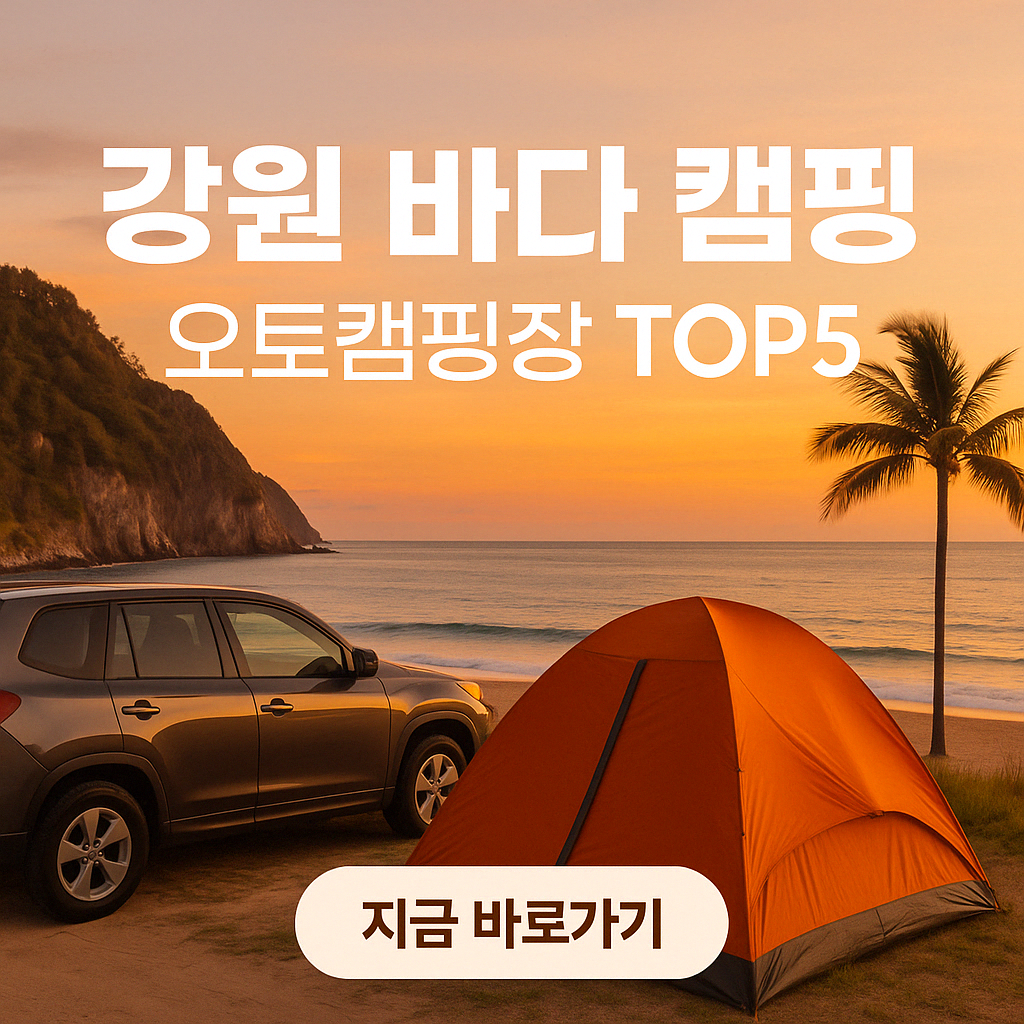 강원도 바다 근처 오토캠핑장 TOP5