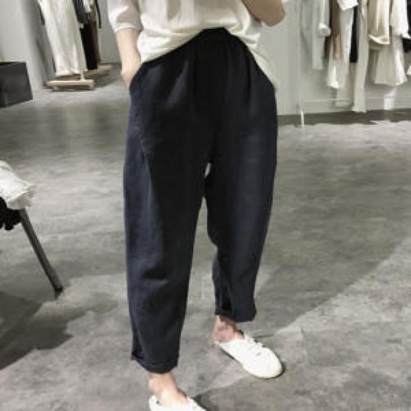 중년 여성마바지 세미 배기팬츠 엄마 여름바지 할머니 린넨 바지