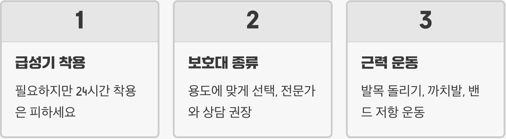 발목보호대, 너무 오래 착용하면 생기는 부작용