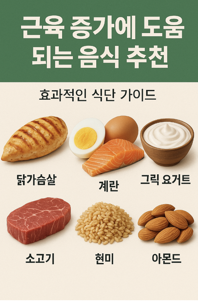 근육 증가에 도움이 되는 음식