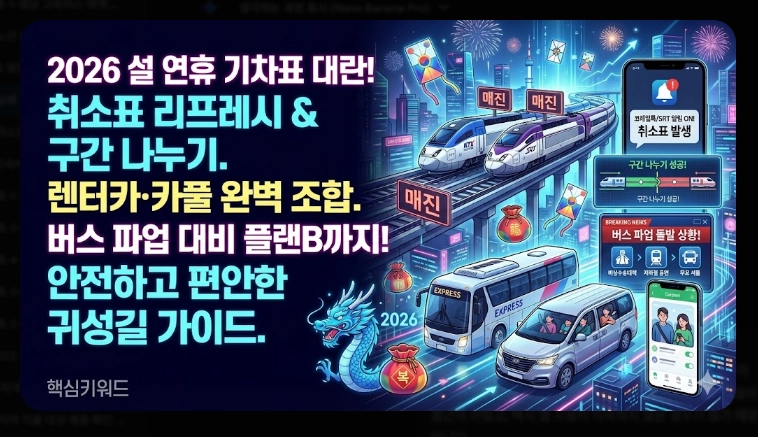 예매 실패 시 교통수단(고속버스,택시)(비교 + 전략)