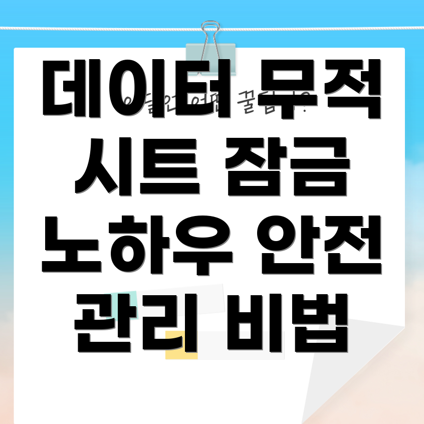 엑셀 데이터 보호