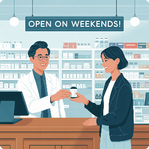 주말 문여는 약국 이미지