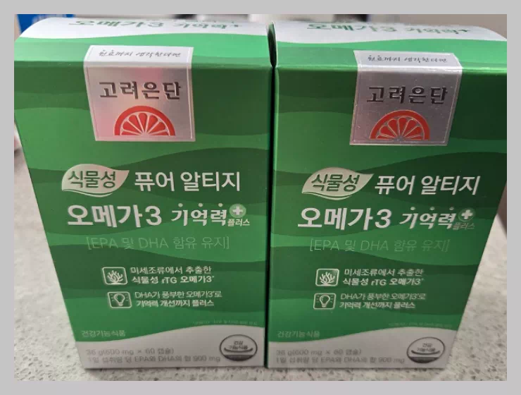 고려은단 식물성 퓨어 알티지 오메가3 기억력 플러스