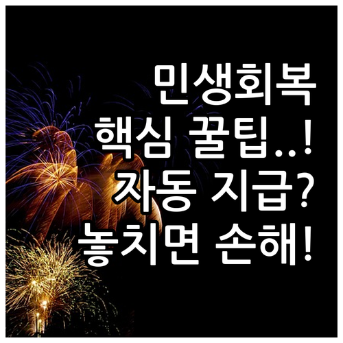 민생회복 소비쿠폰 2차, 복잡한 절차..