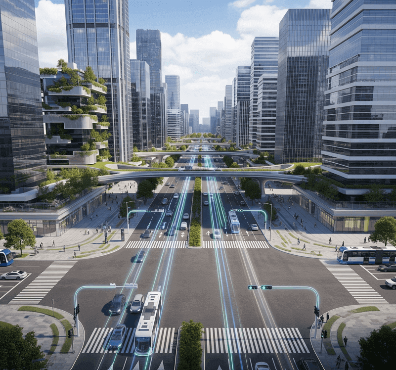 자율주행 차량과 도시 인프라 융합