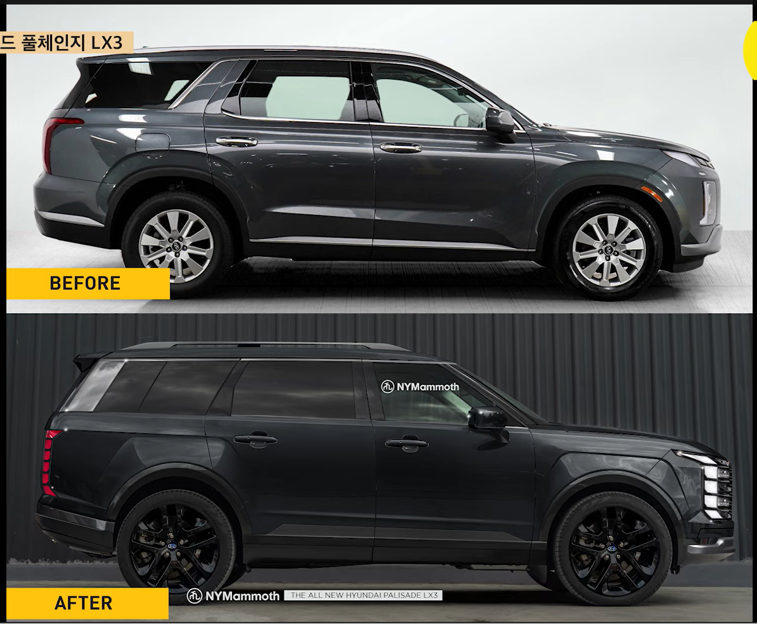 현대자동차 팰리세이드 풀체인지(LX3) 예상도