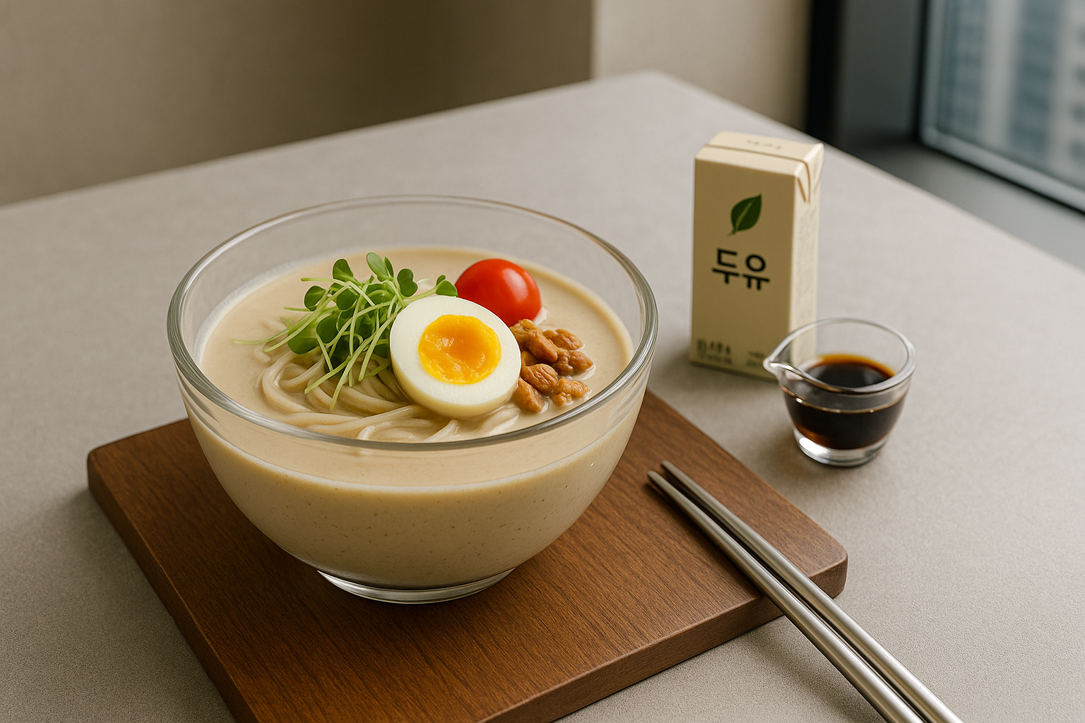 "서울식 콩국수 - 간편함과 다양성의 미학"에 대한 이미지입니다.