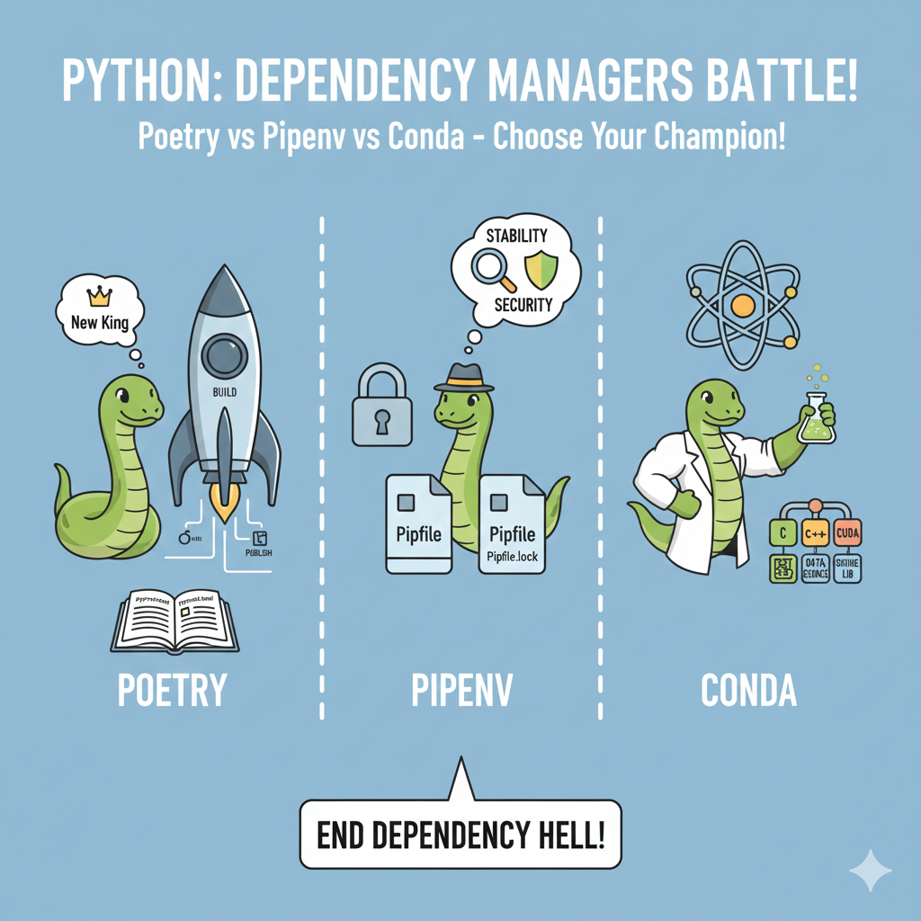 Poetry, Pipenv, Conda 의존성 관리 도구