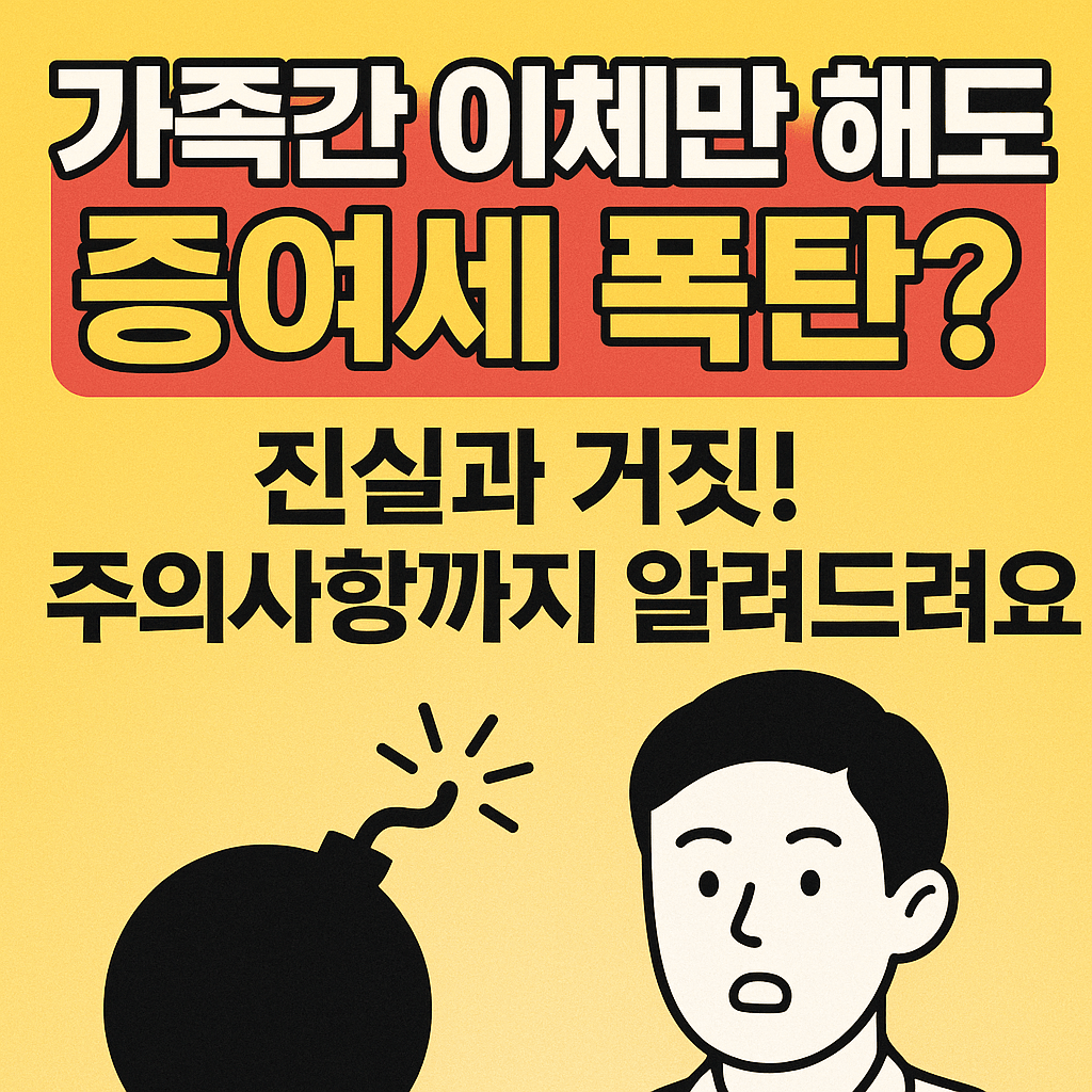 가족간 계좌이체만 해도 증여세 폭탄?