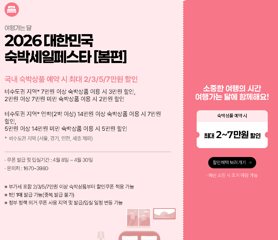 숙박세일페스타 신청방법 할인 여행가는달