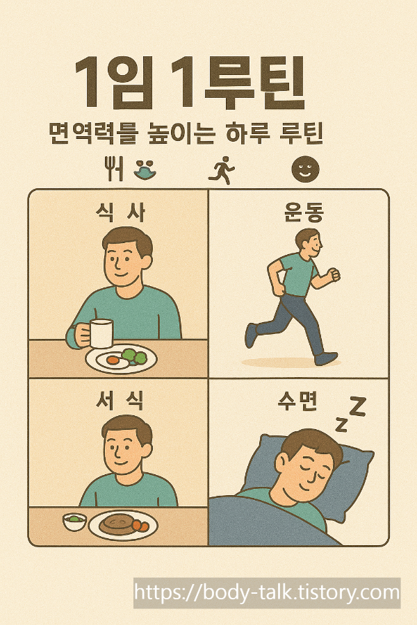 1일1루틴 면역력을 높이는 하루 루틴 설계
