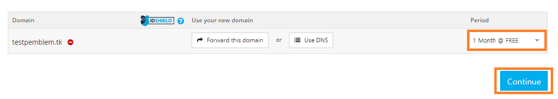 도메인 사용 기간 설정