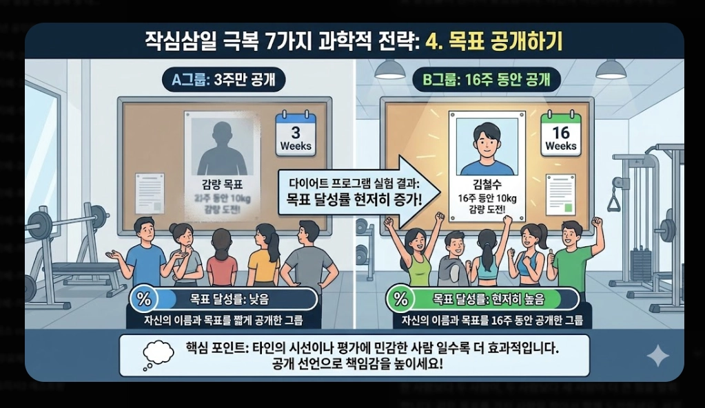 신년 목표 세우기 및 작심삼일 극복법