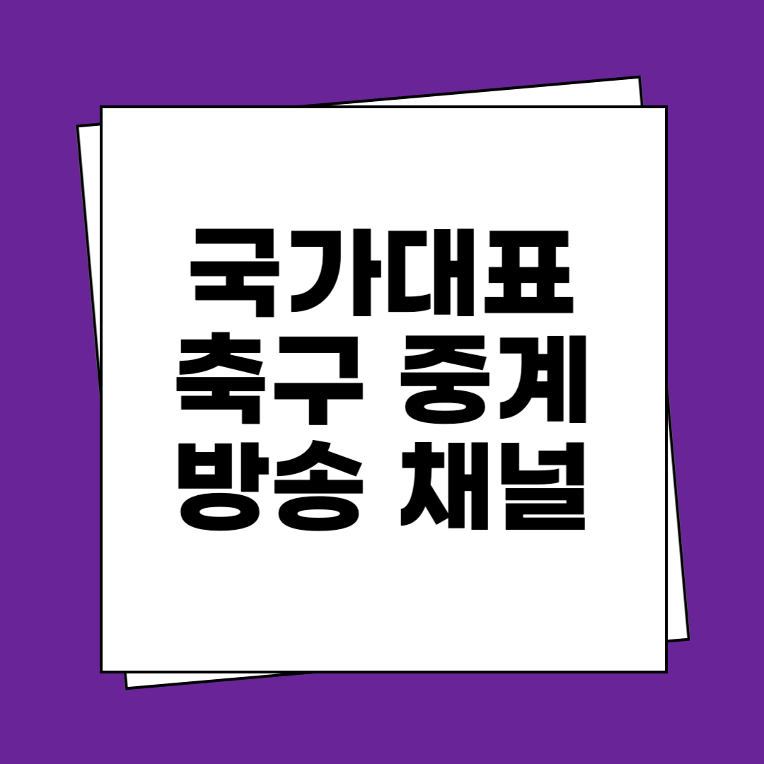 대한민국 축구 중계