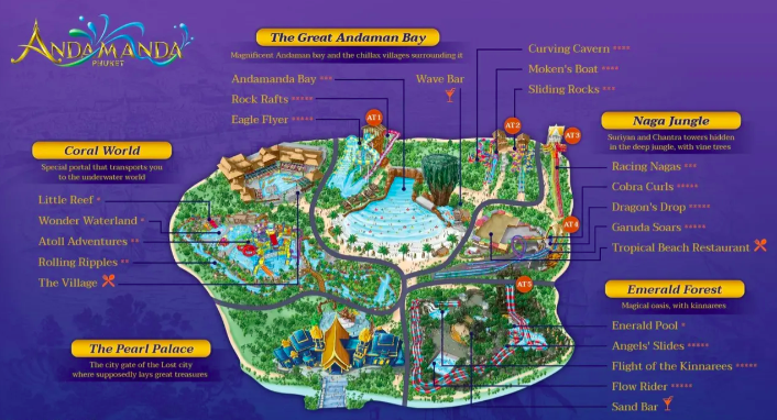 안다만다 워터파크 지도