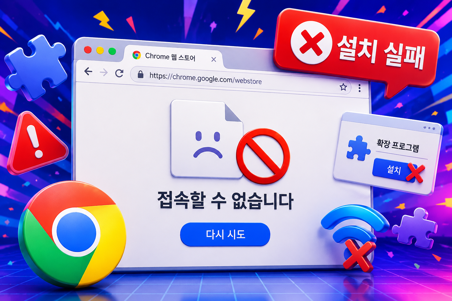 크롬 웹스토어 접속 안됨 확장프로그램 설치 실패 해결방법 총정리 관리정책 차단 확인 방법