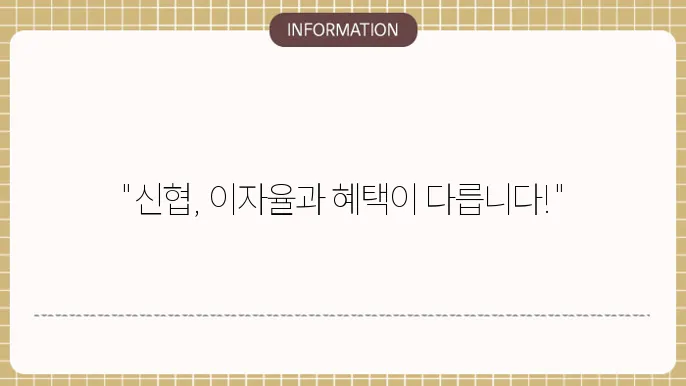 신협 정기예금 금리 지역 사회 금융 혜택