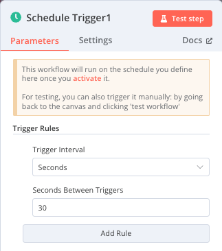 Schedule Trigger 상세설명