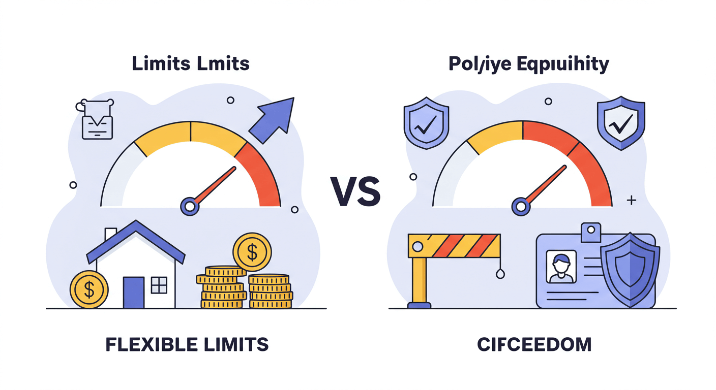 대출 한도와 소득 요건: 자율성 vs 제한성