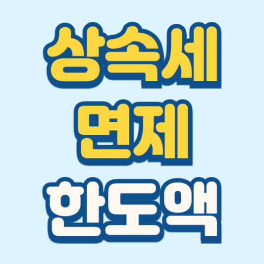 상속세 면제 한도액 개편 자녀 배우자 공제 확대