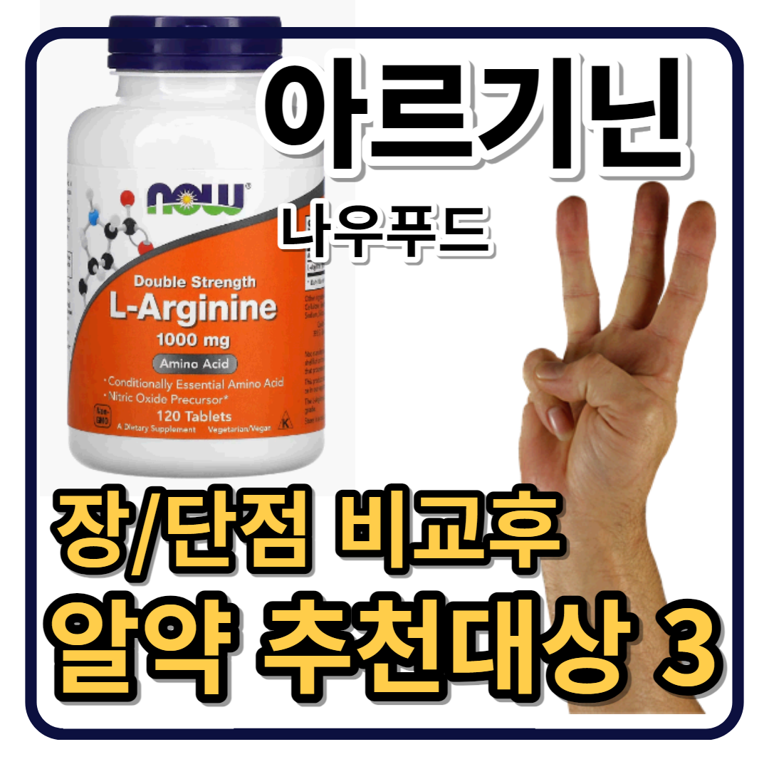 나우푸드 L-아르기닌 더블 스트렝스 1000mg x 120정 장단점과 추천대상 3 썸네일