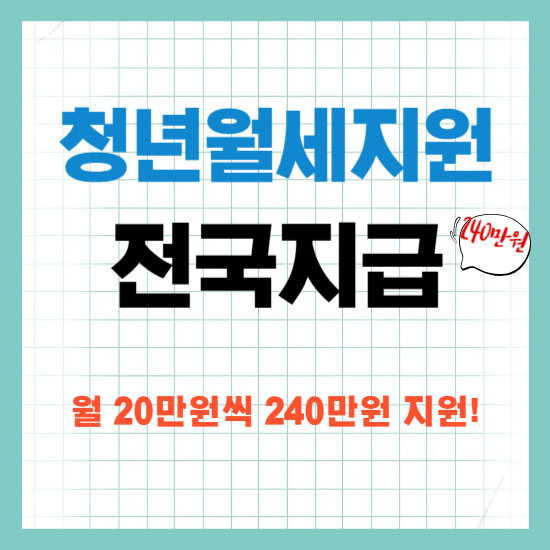 2025에도 청년 월세 지원 받으세요!
