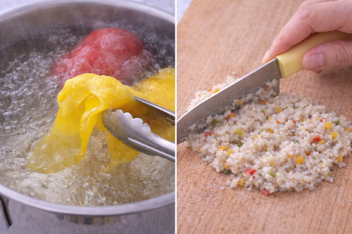 이유식 파프리카 껍질 제거 방법 및 완료기 진밥 입자 크기 손질