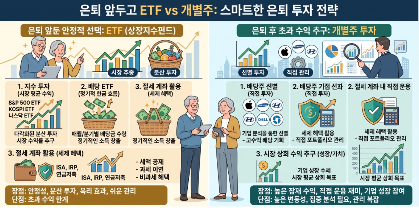 은퇴전 ETF와 개별주에 대한 선택 고민
