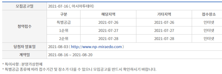 청약일정