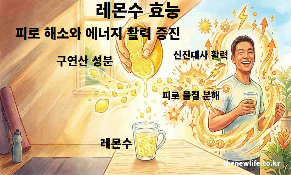 레몬수 효능 피로 해소 에너지 활력 증진