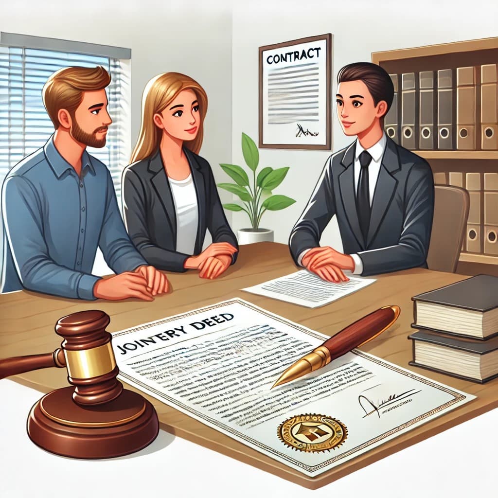 공동명의에 대해 전문가와 상담하는 장면 인포그래픽