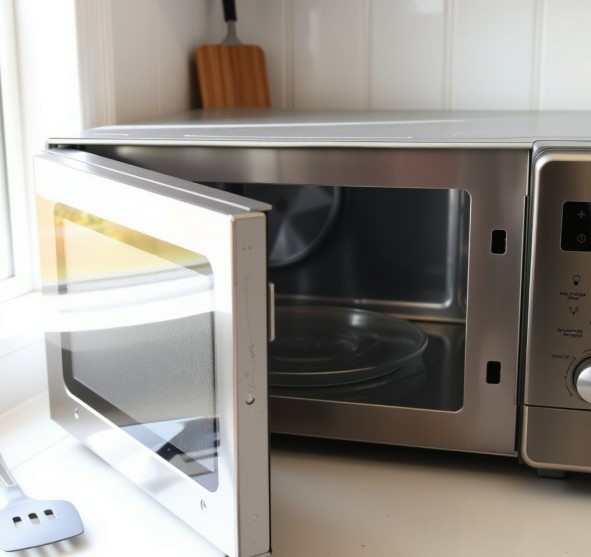 폐가전 무상 수거 신청할 은색 마이크로웨이브