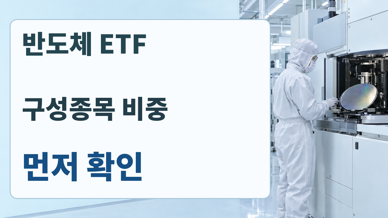 반도체 ETF 구성종목 비중을 먼저 확인하는 행동 안내