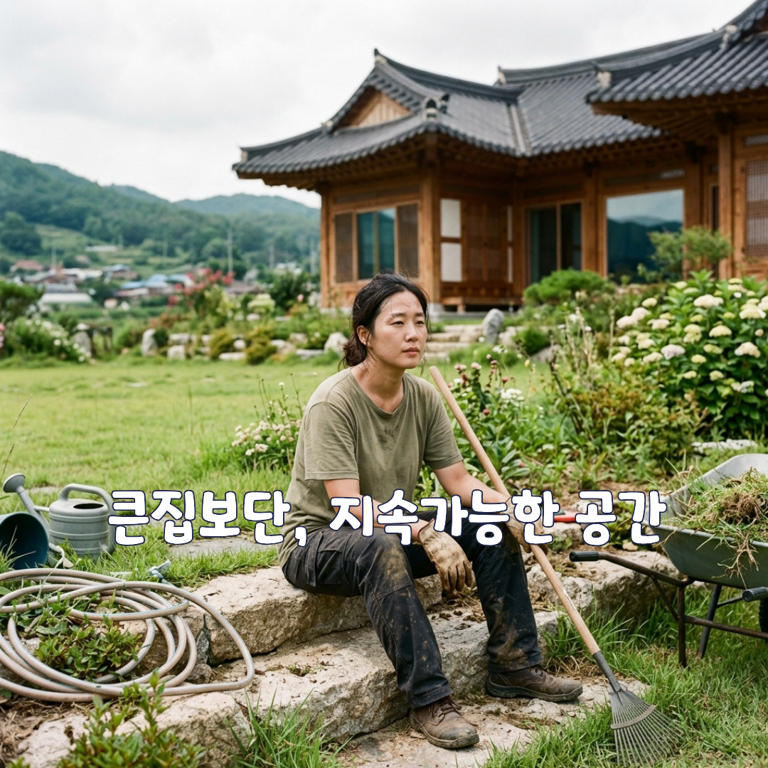 큰집보단 작은집이 관리가 지속가능합니다.