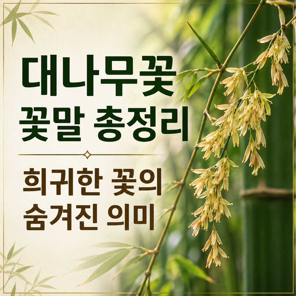 대나무꽃 꽃말