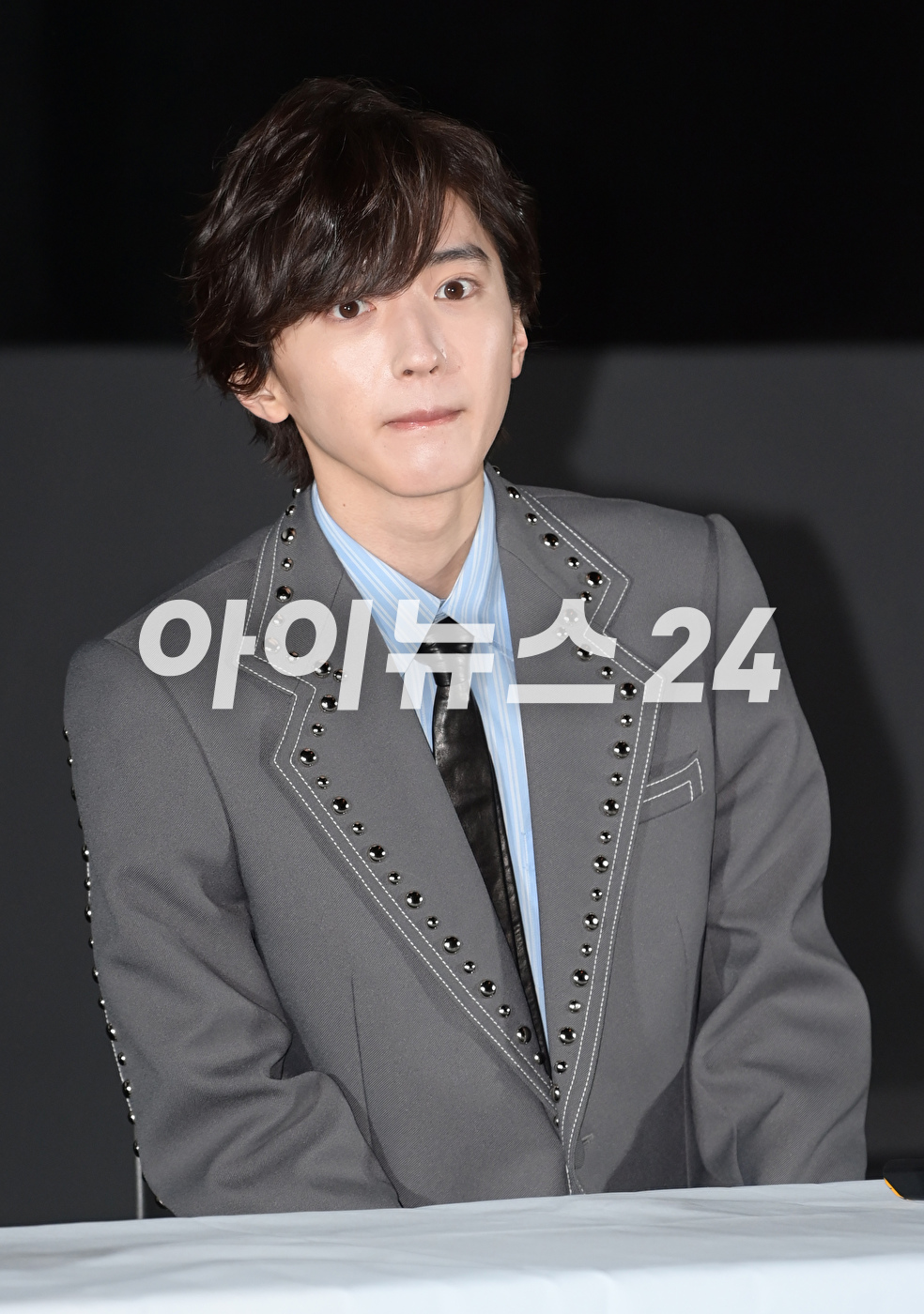 일본 배우 미치에다 슌스케가 24일 오전 서울 CGV 용산아이파크몰에서 열린 영화 '오늘 밤, 세계에서 이 사랑이 사라진다 해도' 흥행 감사 내한 기자회견에 참석하고 있다. [사진=정소희 기자]