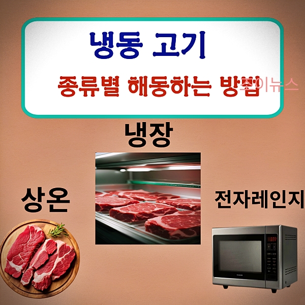 냉동 고기 해동하는 방법
