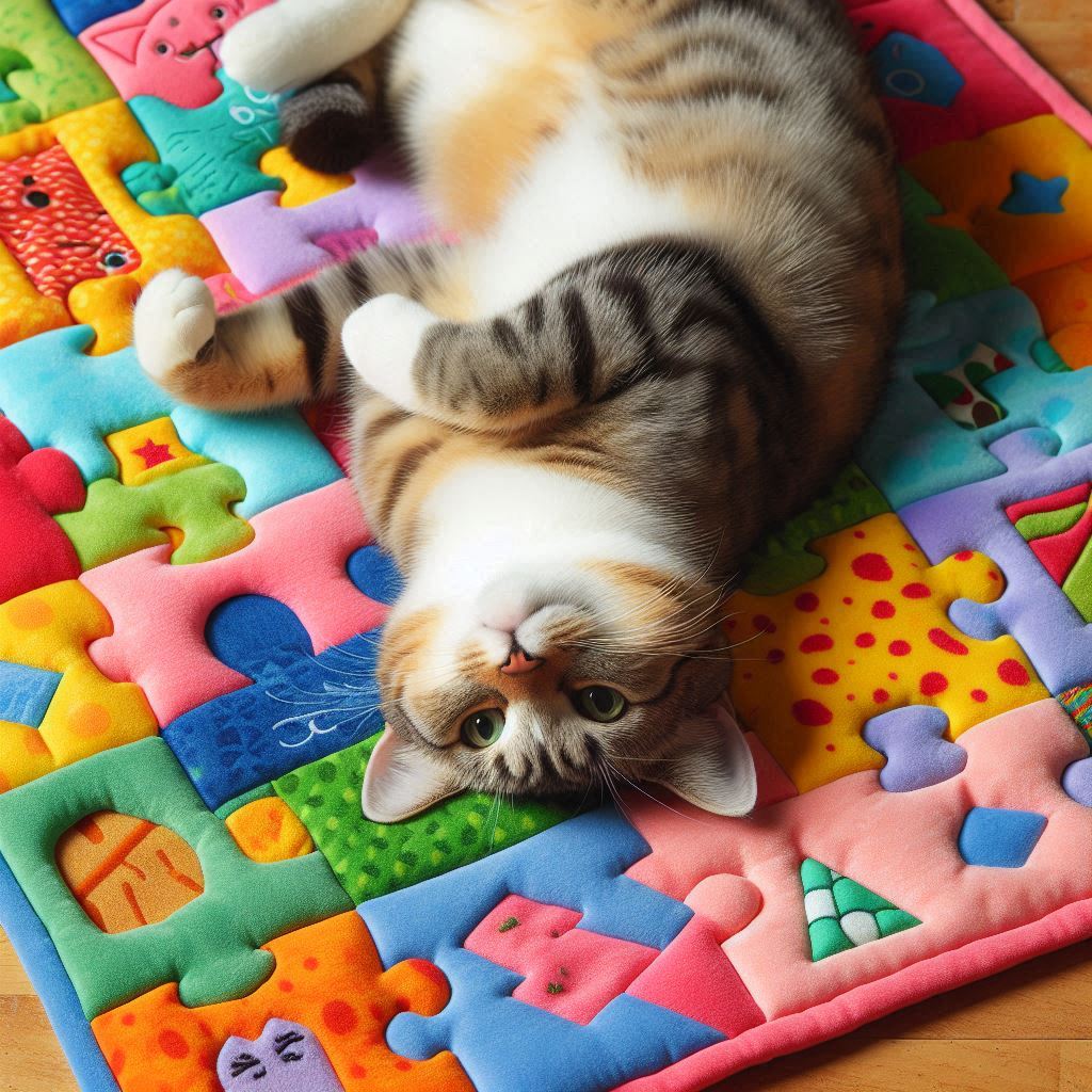 캣닢 퍼즐 플레이 매트