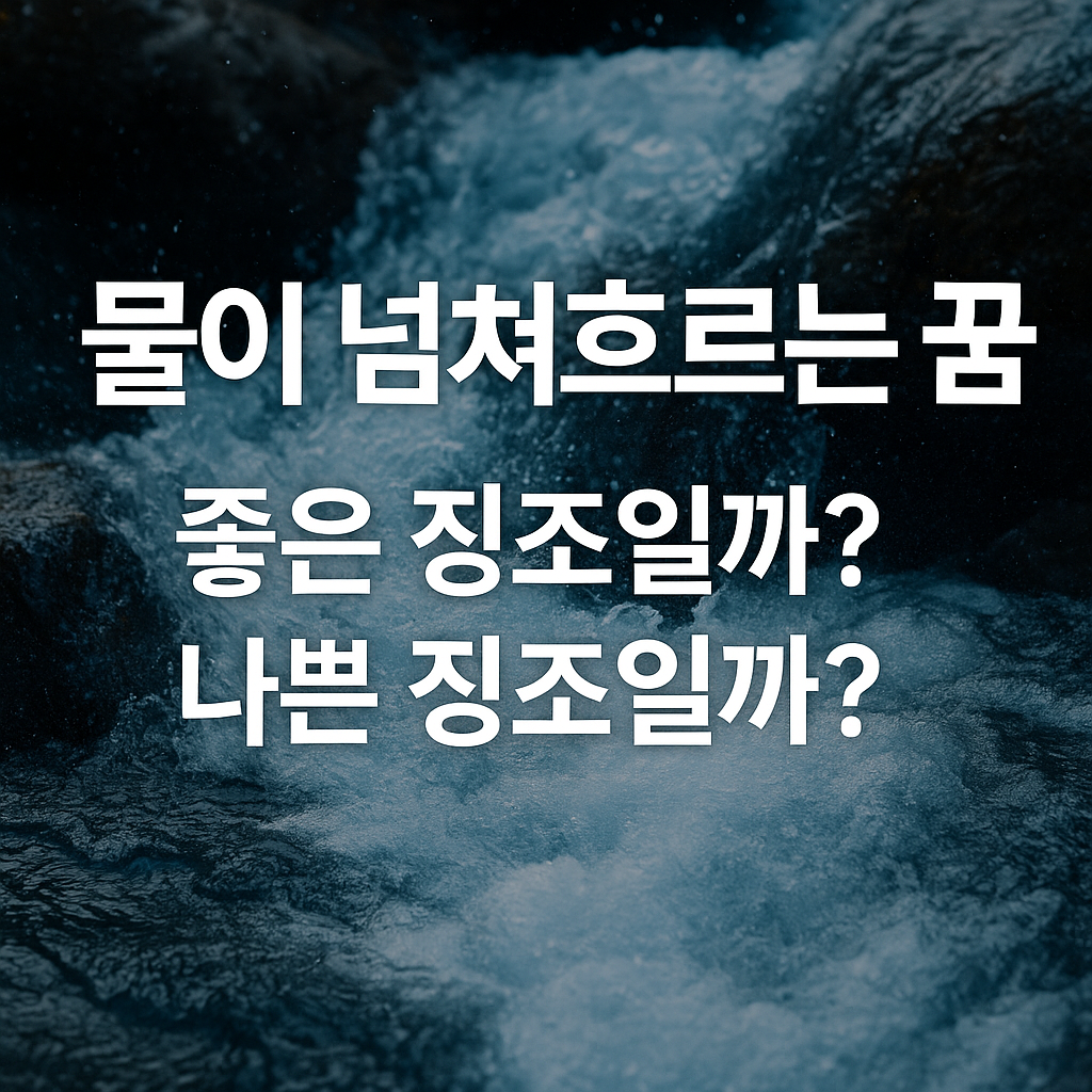 물 꿈 해몽
